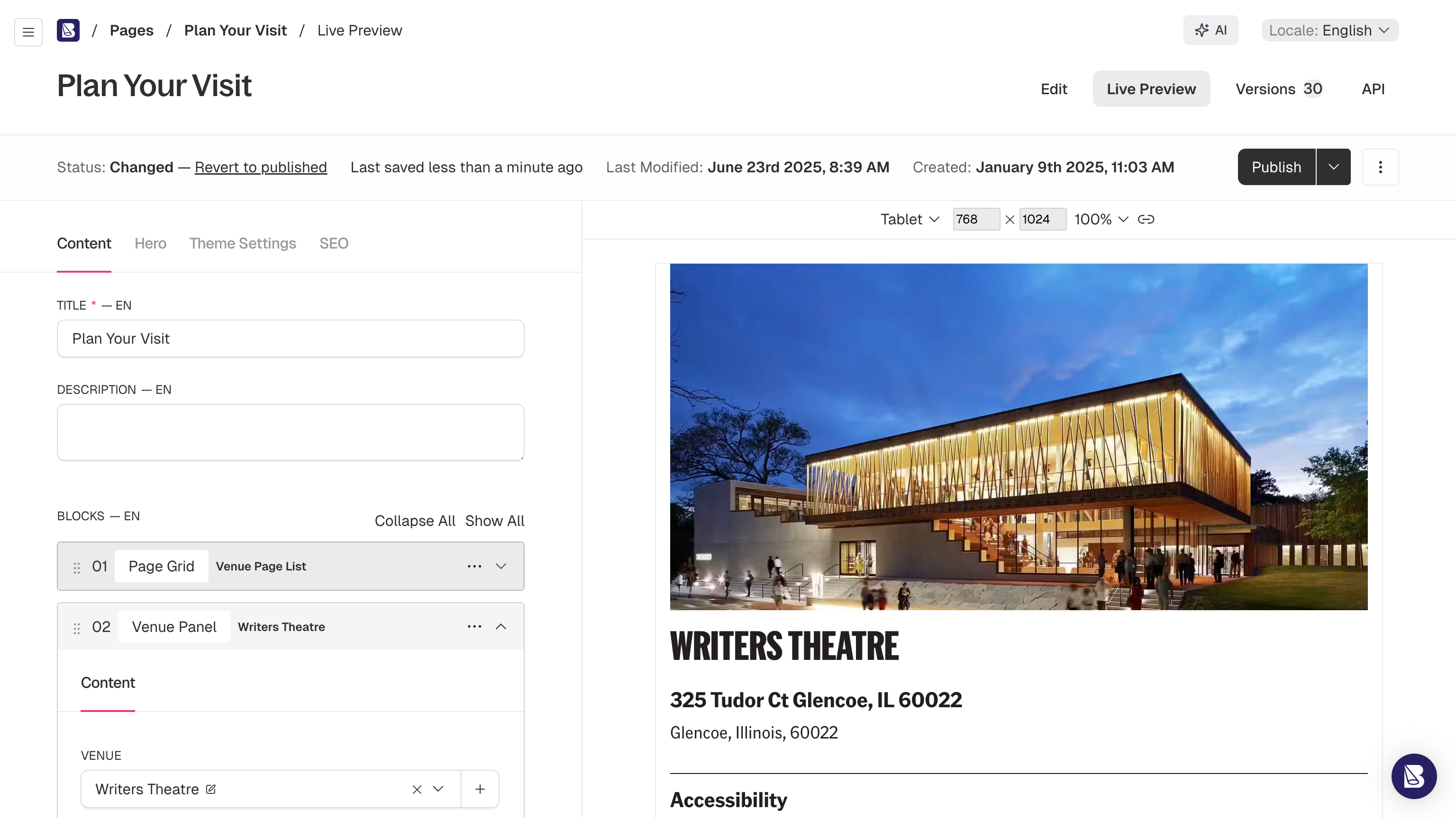Basker Studio Content Editor Interface