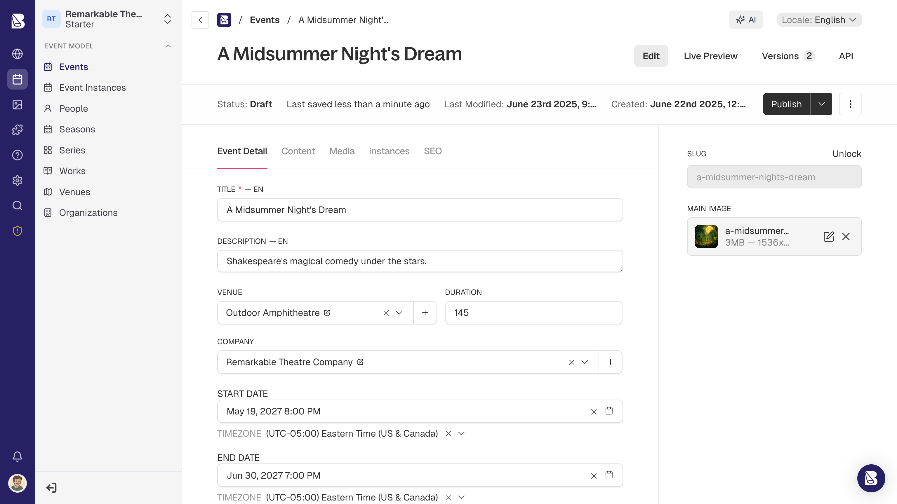 Event Page